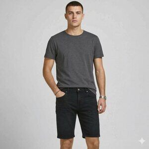 *Jack & Jones Black Regular Shorts